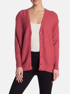 Tahari Coral Button-Front Knit Cardigan
